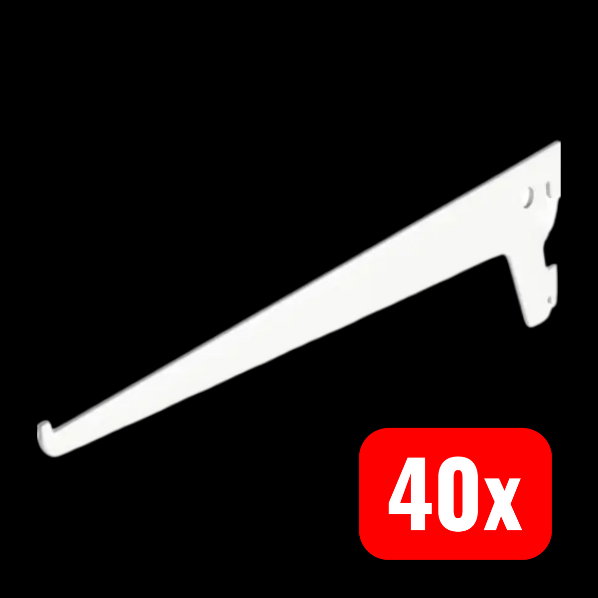 Dolle Träger Regalträger Winkelbodenträger Stahl Weiß 1-reihig 300 mm 40 STÜCK - 4007557401041