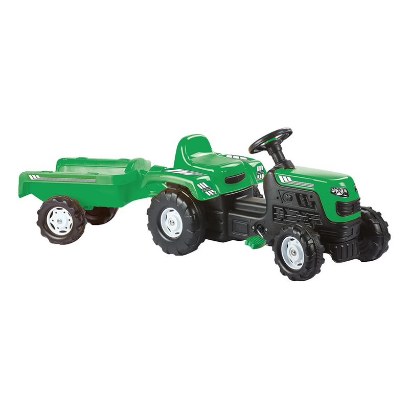 Dolu Ranchero Trettraktor Kinderfahrzeug Grüner Trettraktor Mit Anhänger Traktor B-Ware - 8690089082466