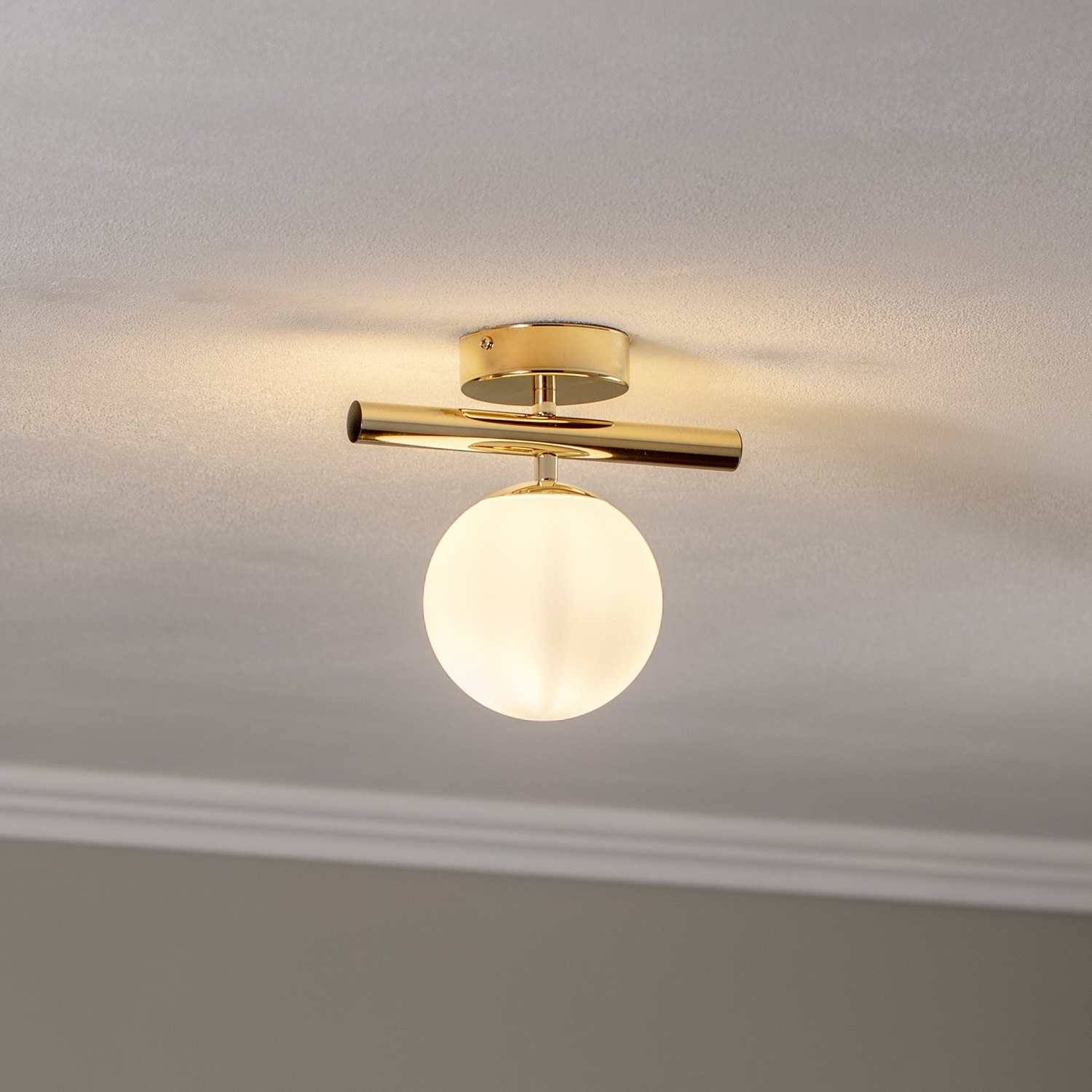 Domiluce Deckenlampe Leuchte Linea Gold Deckenbeleuchtung Einflammig E14 B-Ware - 5905563000885