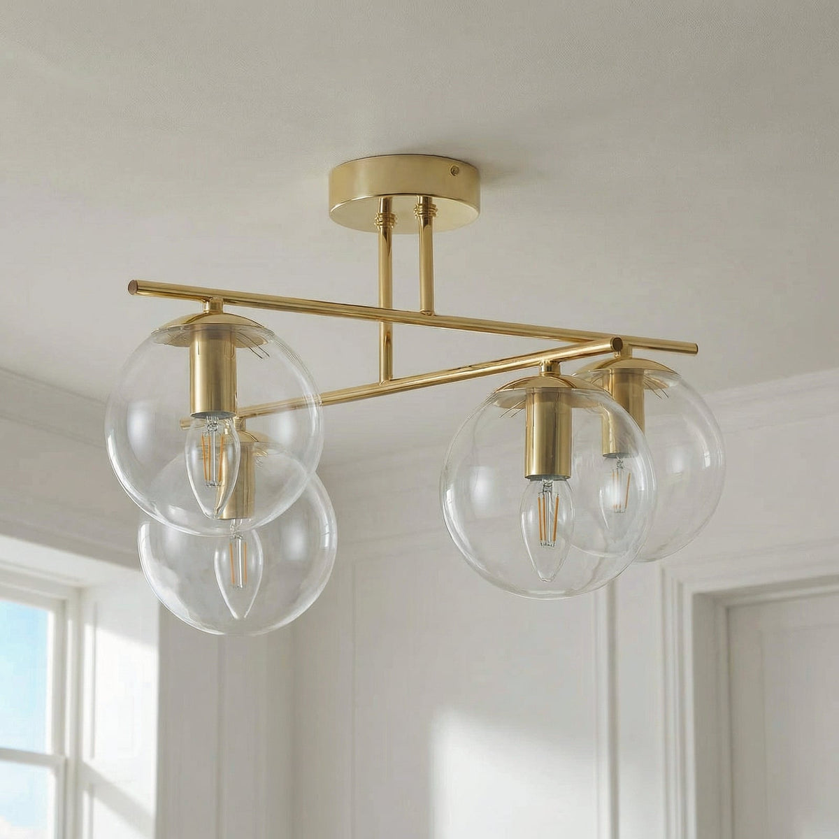 Domiluce Deckenleuchte Lampe Zoe Glas gold Wohnraumleuchte Zimmerleuchte - 5905563003169