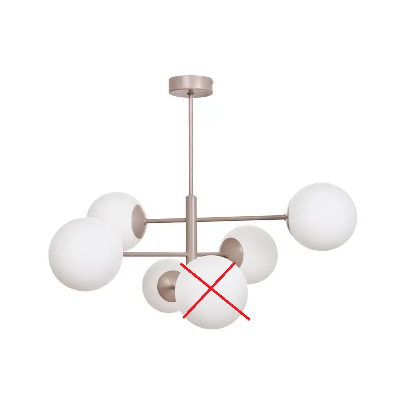 Domiluce Hängeleuchte Pendelleuchte Aurora Glasleuchte E14 beige SIEHE TEXT/FOTO - 5905563004159