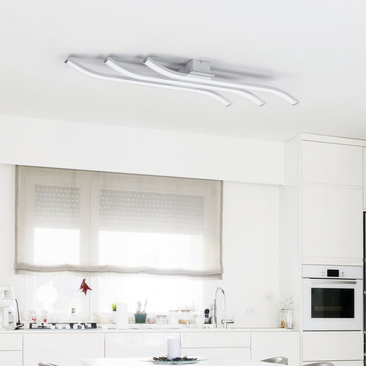Domiluce Deckenlampe Deckenleuchte LED Largo Aluminium Weiss 3 flammig 83 cm - 5905563001899