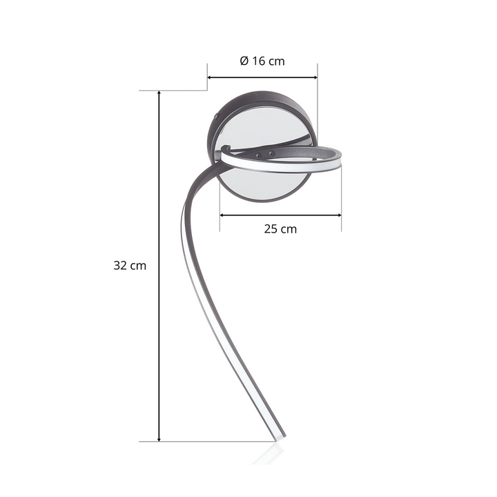 Domiluce Led Wandleuchte Leuchte Lungo Led Wandleuchte Schwarz Fernbedienung B-Ware - 5905563001967