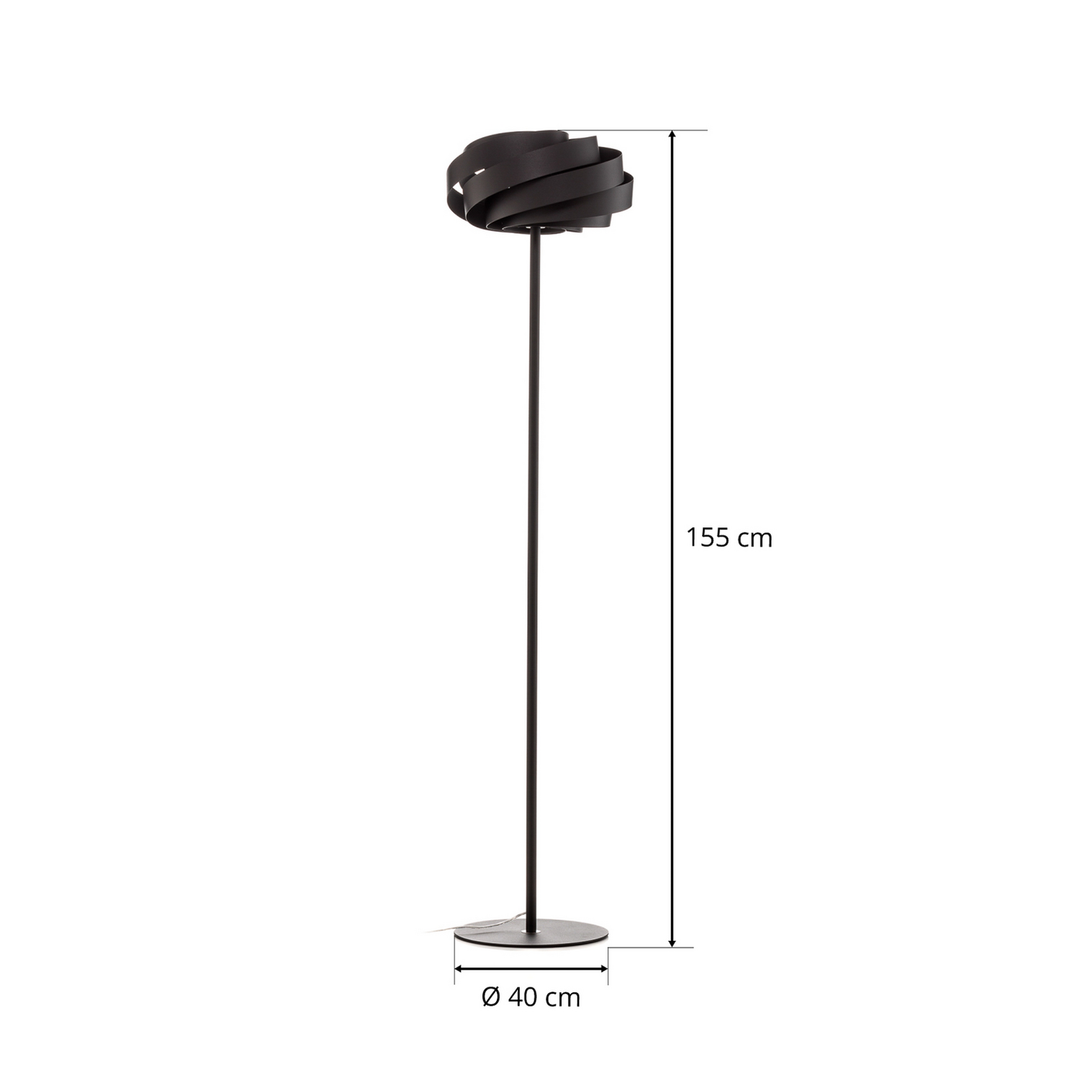Domiluce Stehleuchte Lampe Vento Schwarz Metall E27 Standlampe ø 40 Cm B-Ware - 5905563000618