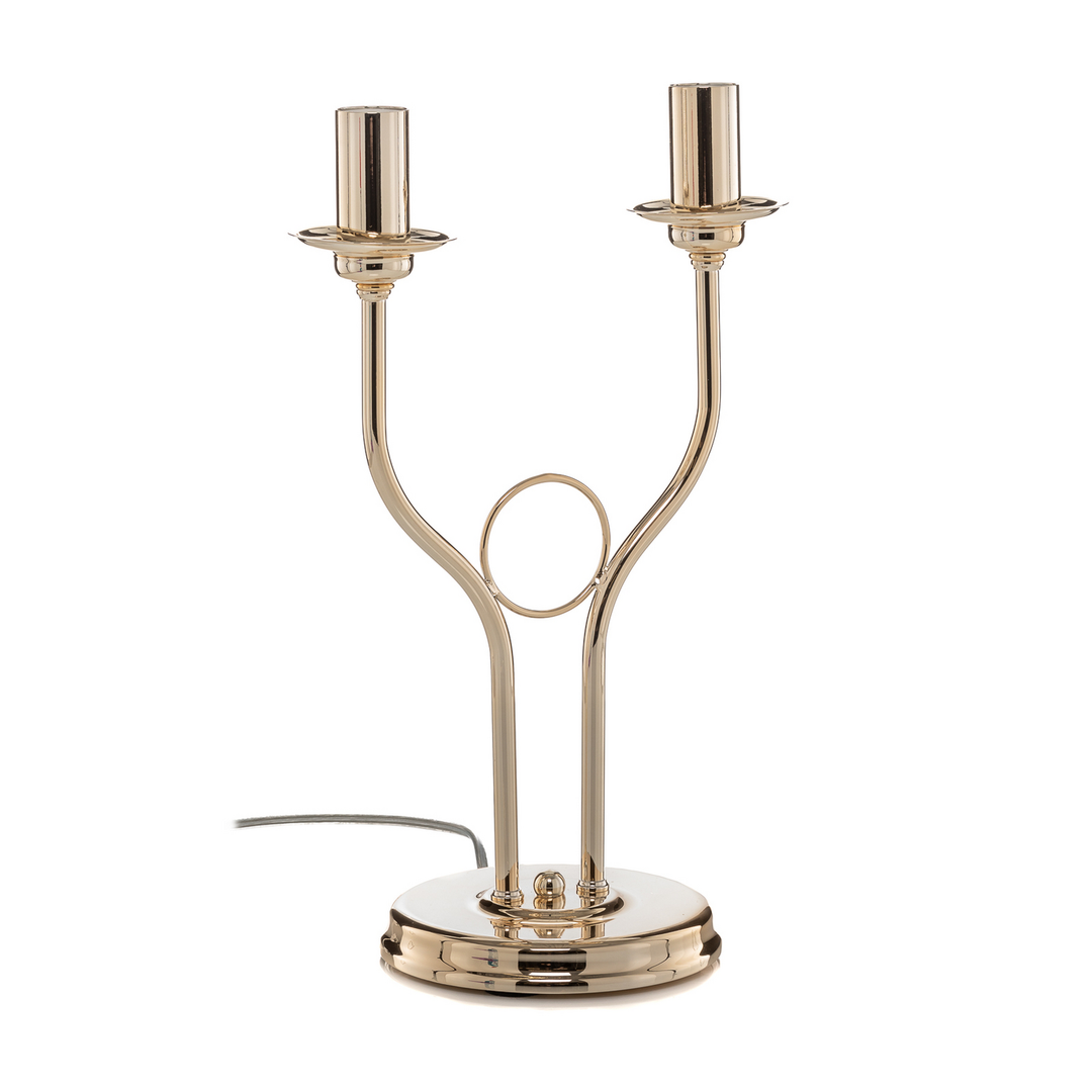 Domiluce Tischleuchte Lampe Retro Gold Zweiflammig Metall Schalter E14 Led Spot B-Ware