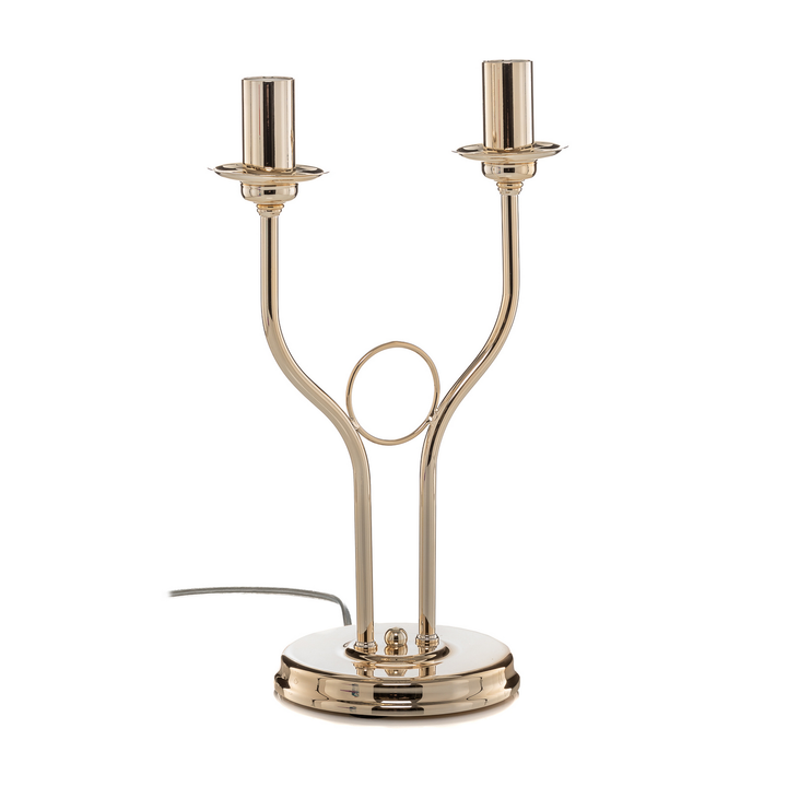 Domiluce Tischleuchte Lampe Retro Gold Zweiflammig Metall Schalter E14 Led Spot B-Ware