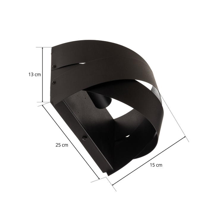 Domiluce Tornado Wandlampe Wandleuchte Wandlampe Schwarz Led Metall Lampe Spot B-Ware