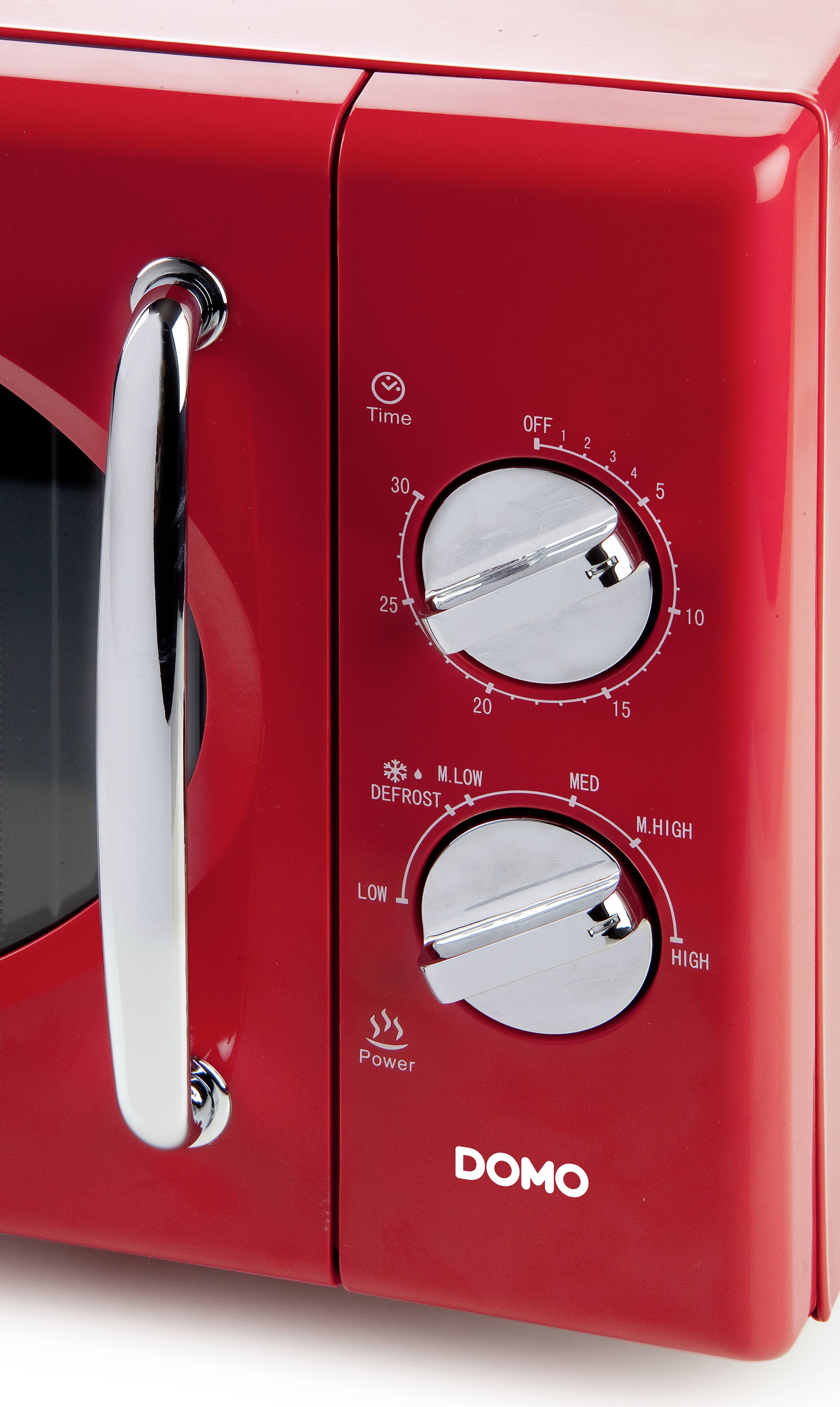 DOMO DO2925 Mikrowelle Rot 900 W Timerfunktion 6 Leistungsstufen Küchengeräte - 5411397120106