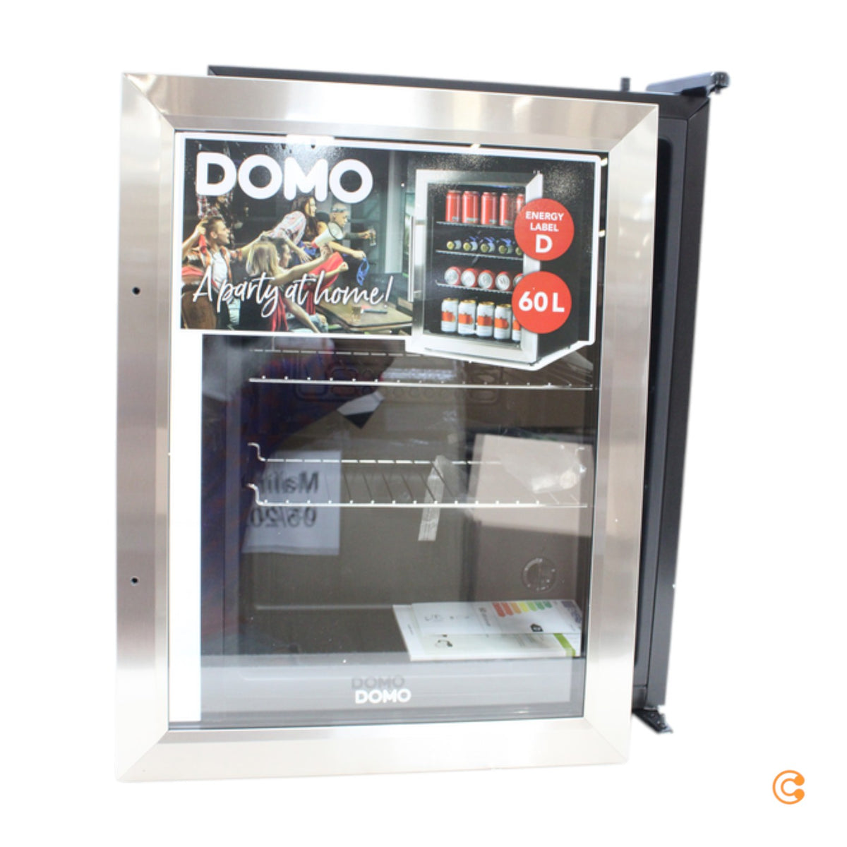 Domo Bar-Kühlschrank Party-Kühler Glastür Schwarz DO91609BK 60L SIEHE TEXT/F121 - 5411397165923