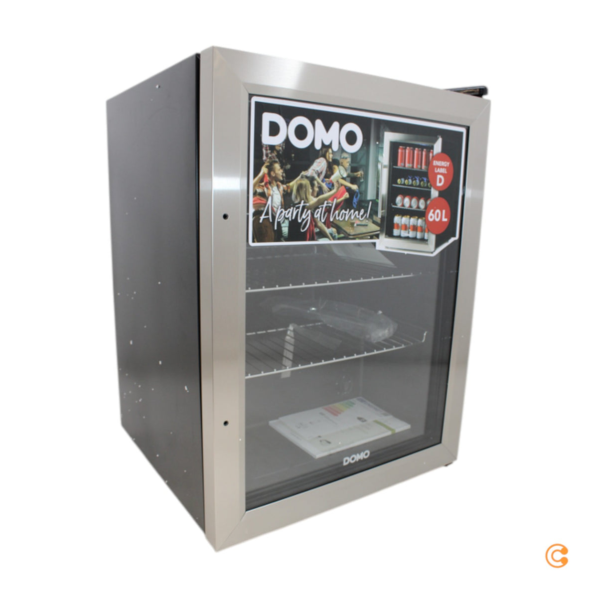 Domo Bar-Kühlschrank Party-Kühler Glastür Schwarz DO91609BK 60L SIEHE TEXT/F121 - 5411397165923