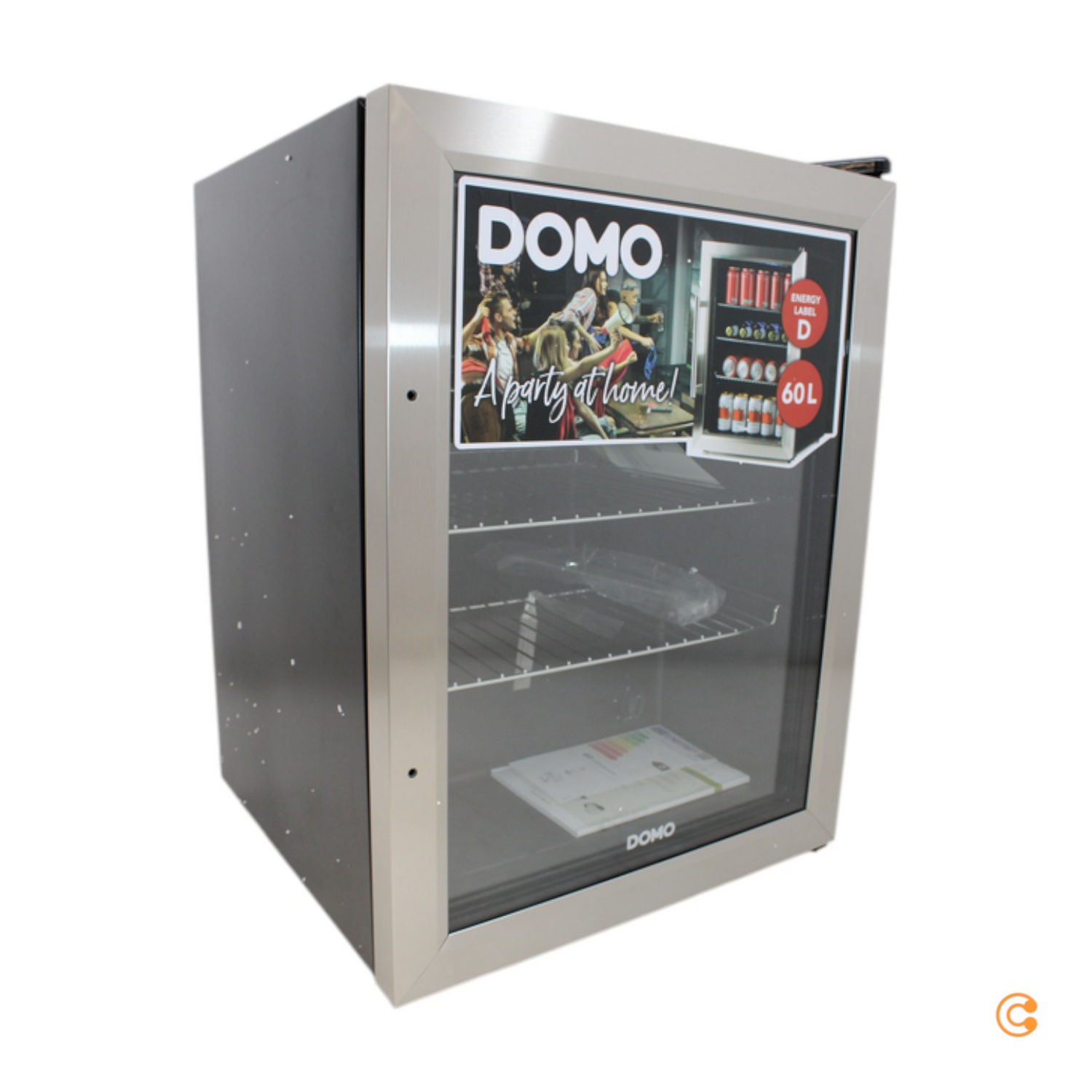 Domo Bar Kühlschrank Party Kühler Glastür Schwarz Do91609 Bk 60 L Siehe Text/Foto C-Ware - 5411397165923
