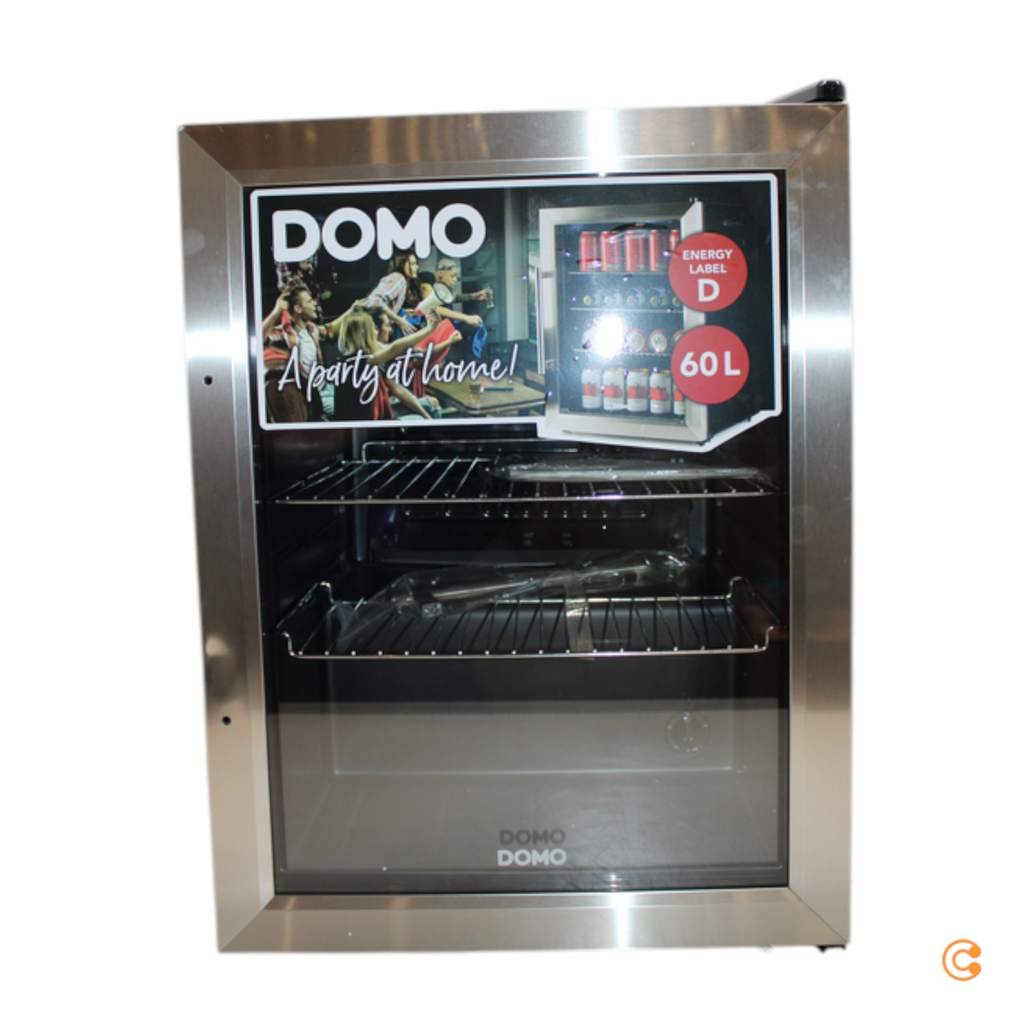 Domo Bar Kühlschrank Party Kühler Glastür Schwarz Do91609 Bk 60 L Siehe Text/Foto B-Ware - 5411397165923