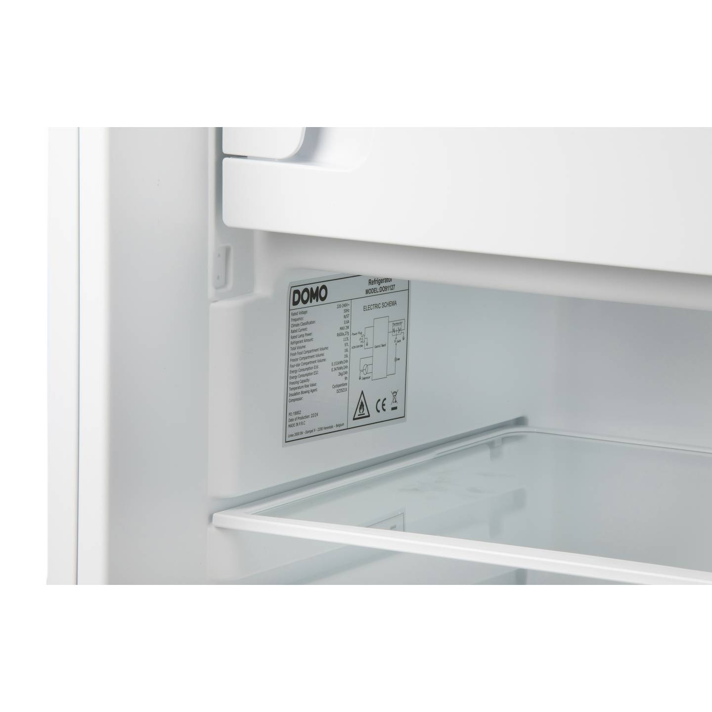 B-Ware Domo Kühlschrank Gefrierkombination Kühlgefriergerät 113 L Weiß Tischgerät - 5411397162694