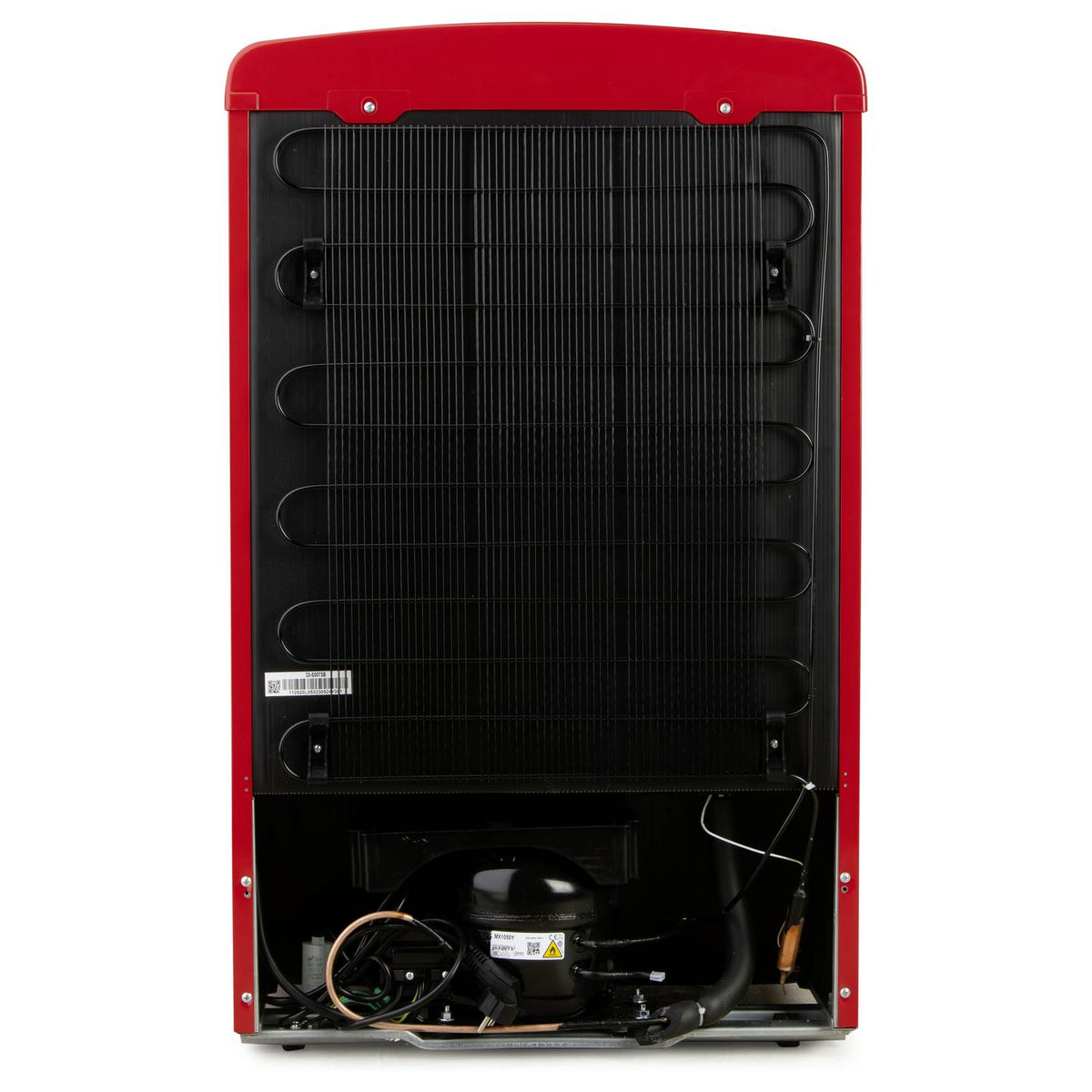 Domo Kühlschrank Minibar Retro rot 120L LED Glasböden Standgerät Küchengerät - 5411397159663