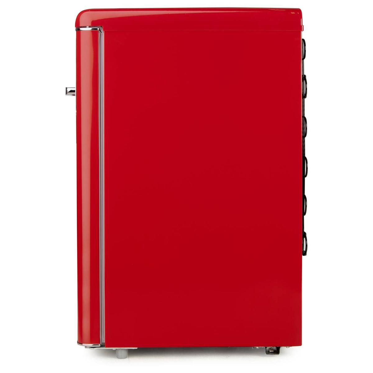Domo Kühlschrank Minibar Retro rot 120L LED Glasböden Standgerät Küchengerät - 5411397159663
