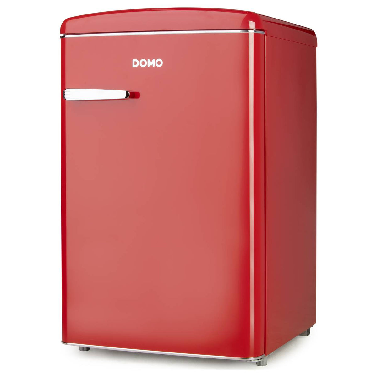 Domo Kühlschrank Minibar Retro rot 120L LED Glasböden Standgerät Küchengerät - 5411397159663