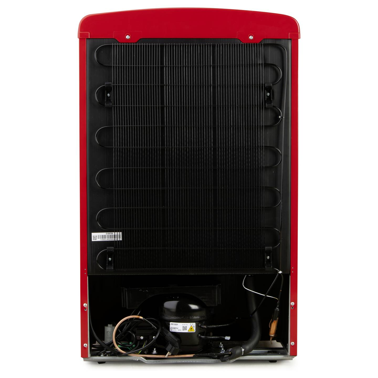 B-Ware Domo Kühlschrank Minibar Retro Rot 120 L Led Glasböden Standgerät Küchengerät - 5411397159663