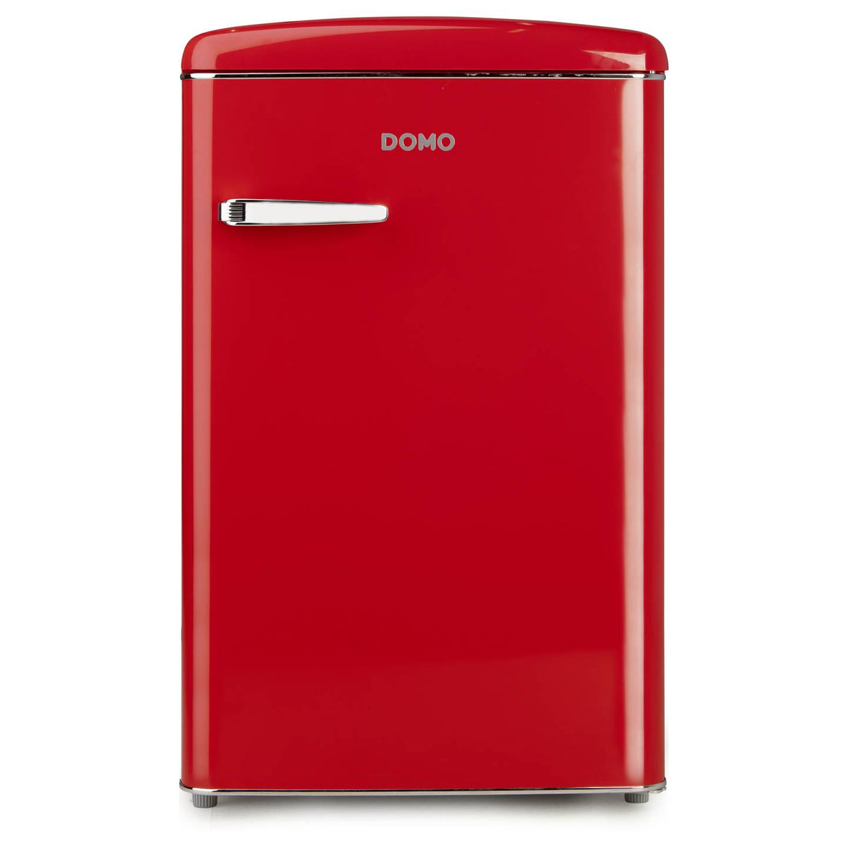 Domo Kühlschrank Minibar Retro rot 120L LED Glasböden Standgerät Küchengerät - 5411397159663