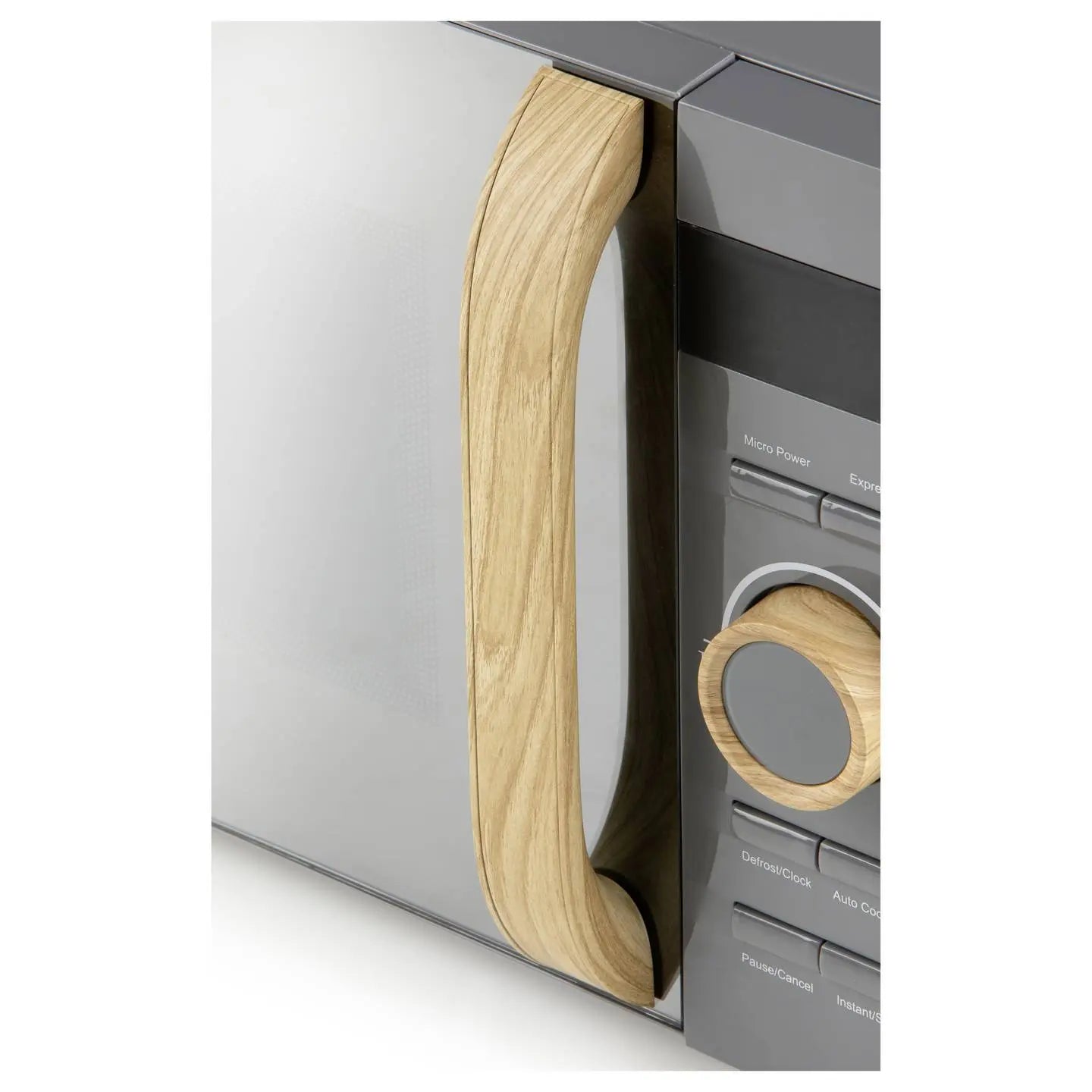 B-Ware Domo Mikrowelle Küchenofen 20 L Grau Holzlook Drehteller Do3420 Siehe Text/Foto - 5411397169488