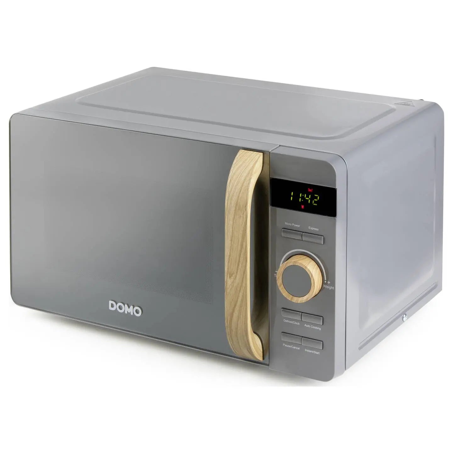 B-Ware Domo Mikrowelle Küchenofen 20 L Grau Holzlook Drehteller Do3420 Siehe Text/Foto - 5411397169488