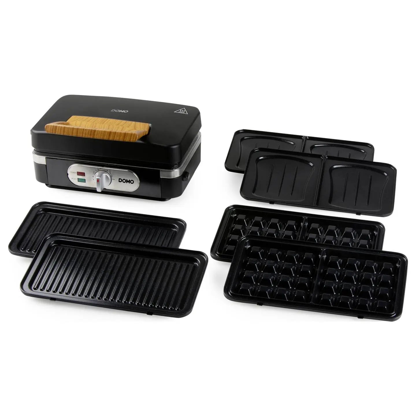 B-Ware Domo Sandwich Waffelgrill 3in1 Sandwichmaker Inky Black Schwarz - 5411397168528