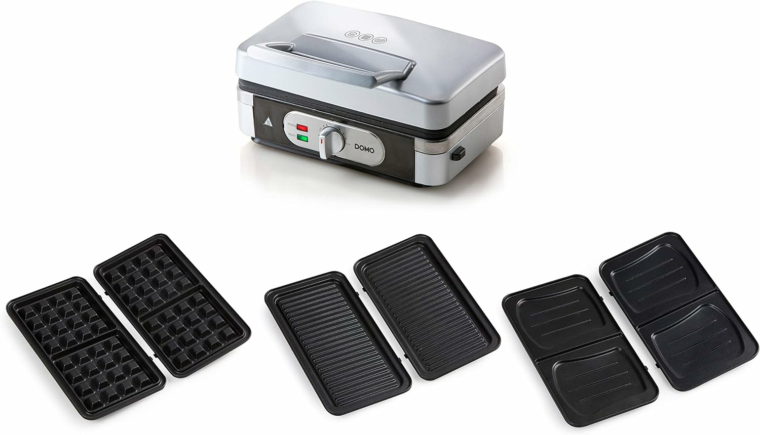B-Ware Domo Do9136 C Sandwichtoaster 3 In 1 Waffeleisen Toaster Sandwich Maker Belgi