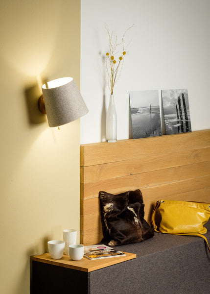 Domus Licht Wandleuchte Wandlampe Muun Filzleuchte Eiche Wollfilz drehbar - 4029628823828