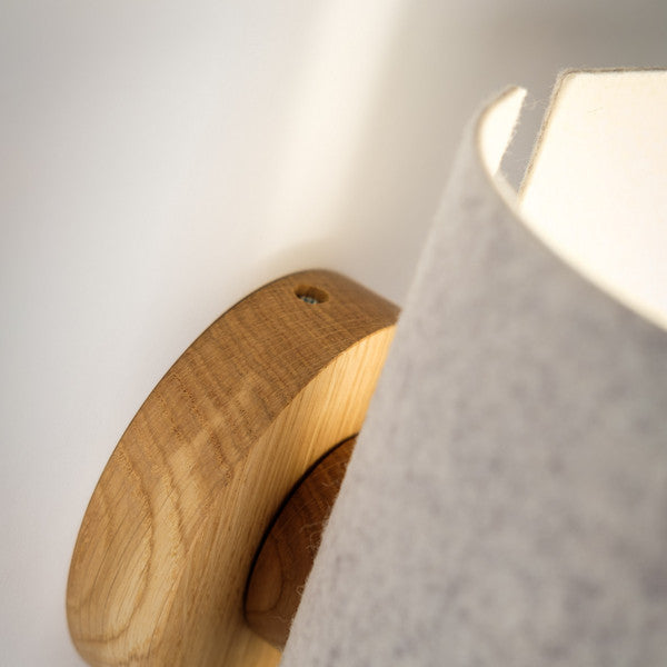Domus Licht Wandleuchte Wandlampe Muun Filzleuchte Eiche Wollfilz drehbar - 4029628823828