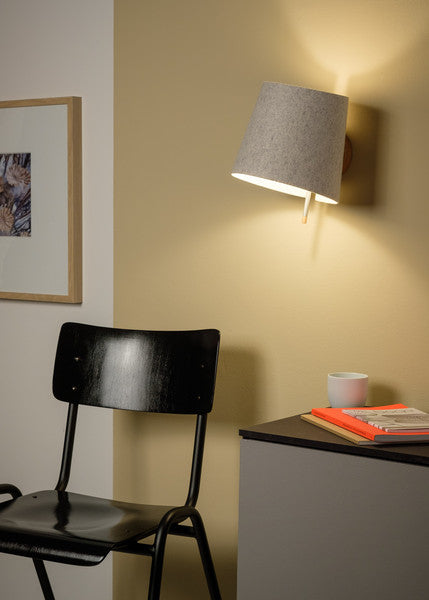 Domus Licht Wandleuchte Wandlampe Muun Filzleuchte Eiche Wollfilz drehbar - 4029628823828