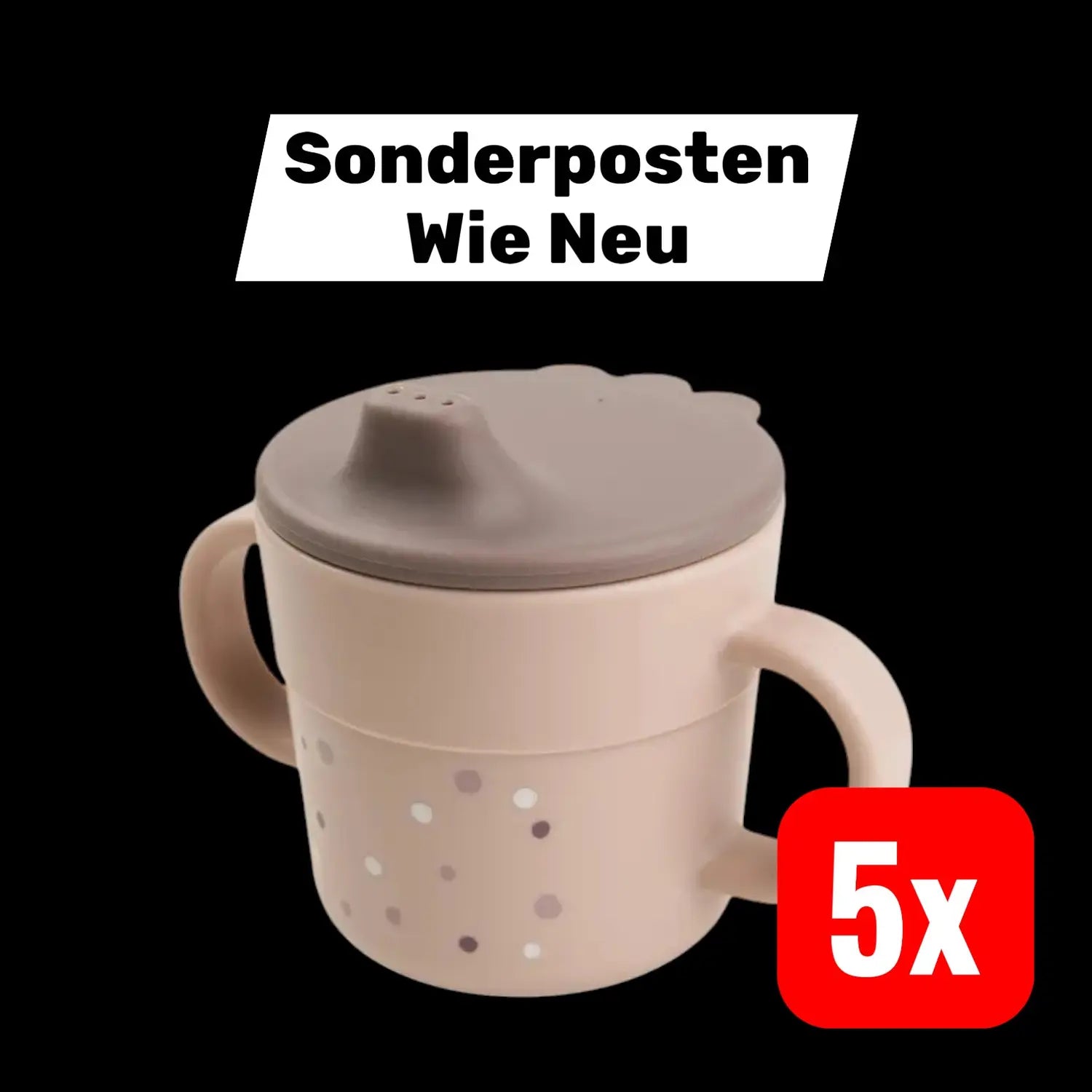 B-Ware Done By Deer Foodie Trinklernbecher Trinkbecher Happy Dots Rosa 5 Stück - 5712643047872