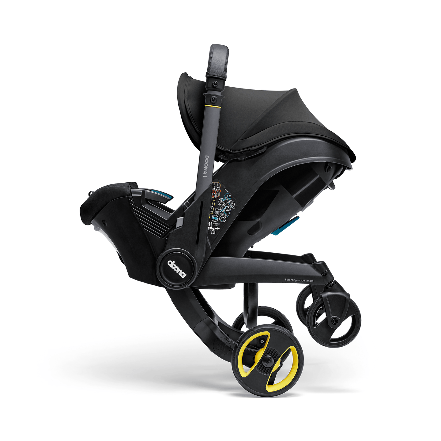 B-Ware Doona Doona I Babyschale Sitz Autokindersitz Nitro Black Seitenaufprallschutz    - 4895231705802