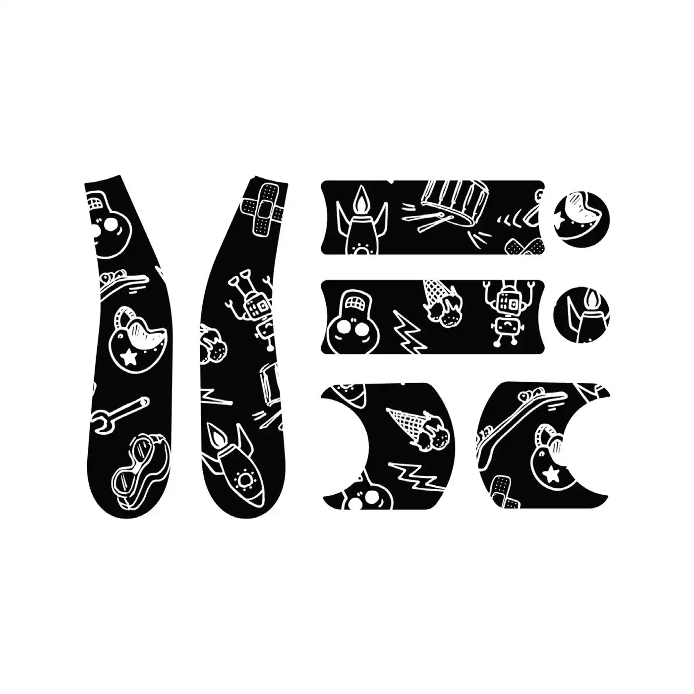 B-Ware Doona Aufkleber Sticker Set Motivaufkleber Liki B&W Cool Sketch 7 Stück - 4895231700159