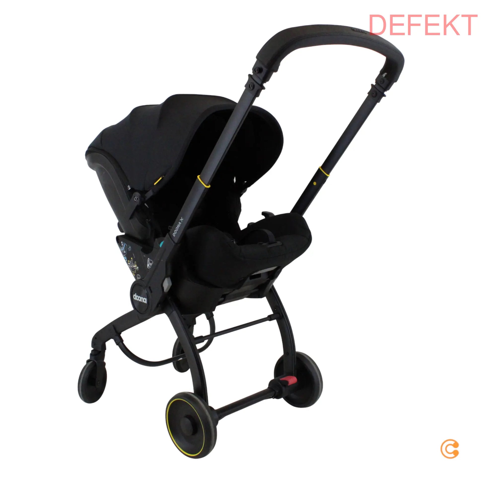 Doona X Nitro Black Vereint Babyschale Und Kinderwagen Reisebuggy Defektware D-Ware - 4895231706281