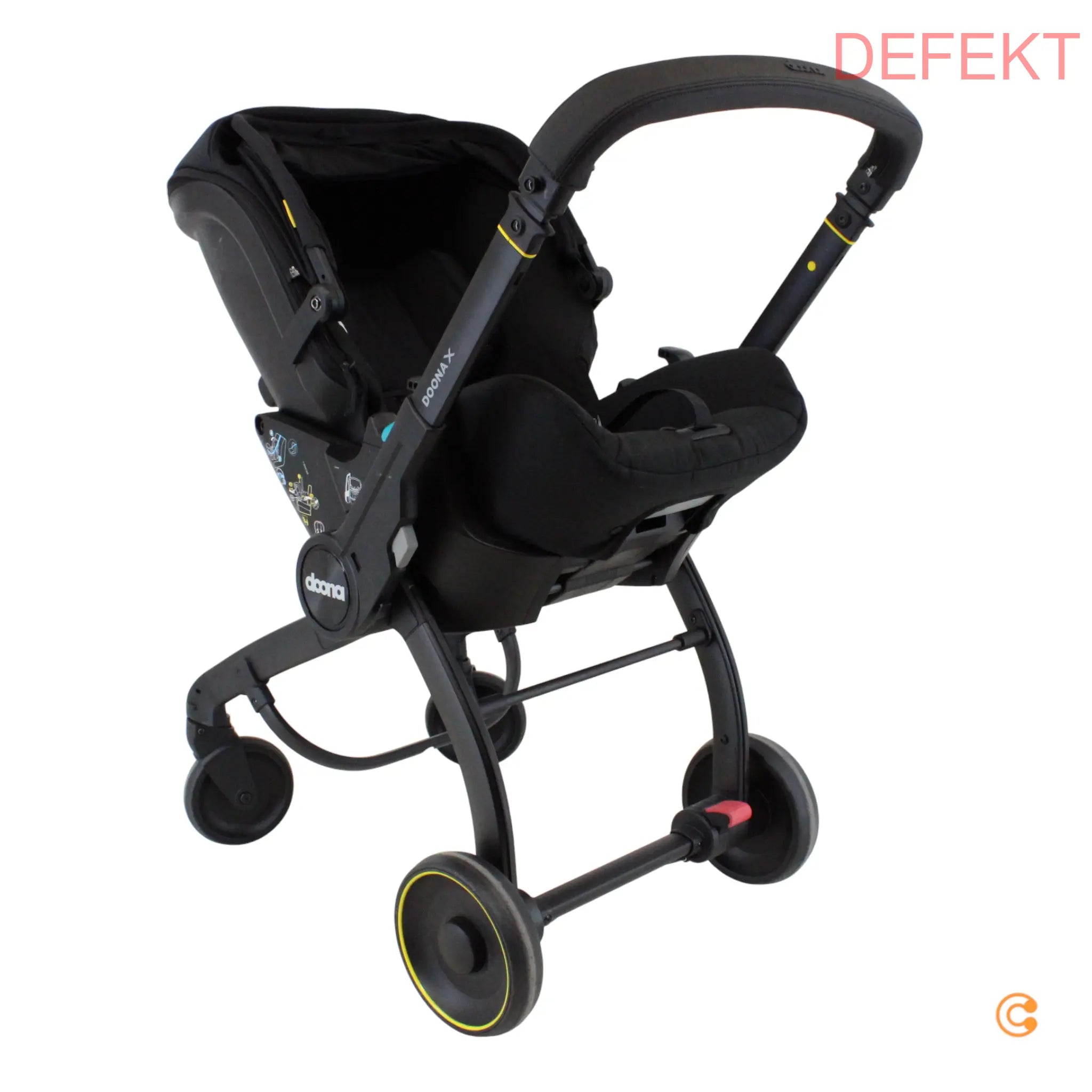 Doona X Nitro Black Vereint Babyschale Und Kinderwagen Reisebuggy Defektware D-Ware - 4895231706281
