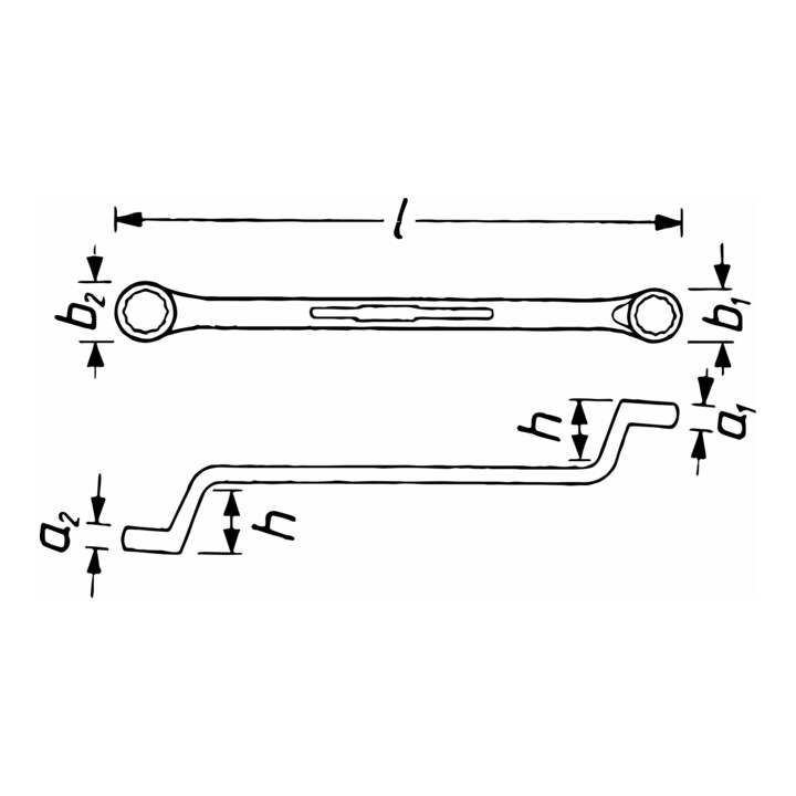 Hazet Doppelringschlüssel Maulschlüssel Werkzeug 21x23mm 315mm Verchromt B-Ware - 4000896026388
