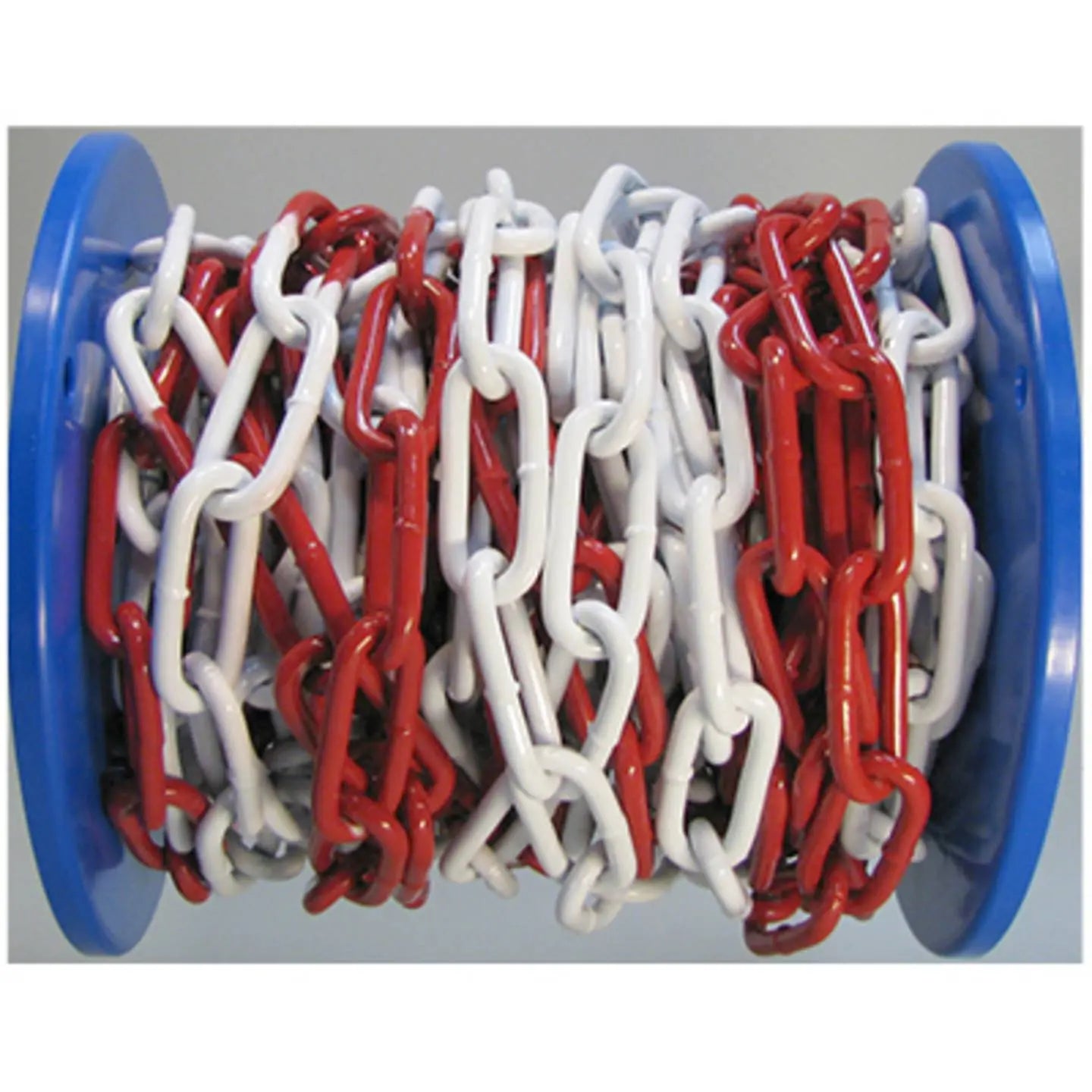B-Ware Dörner + Helmer Rundstahlkette Absperrkette Stahl Rot Weiß 15 M Verzinkt - 4016138904703