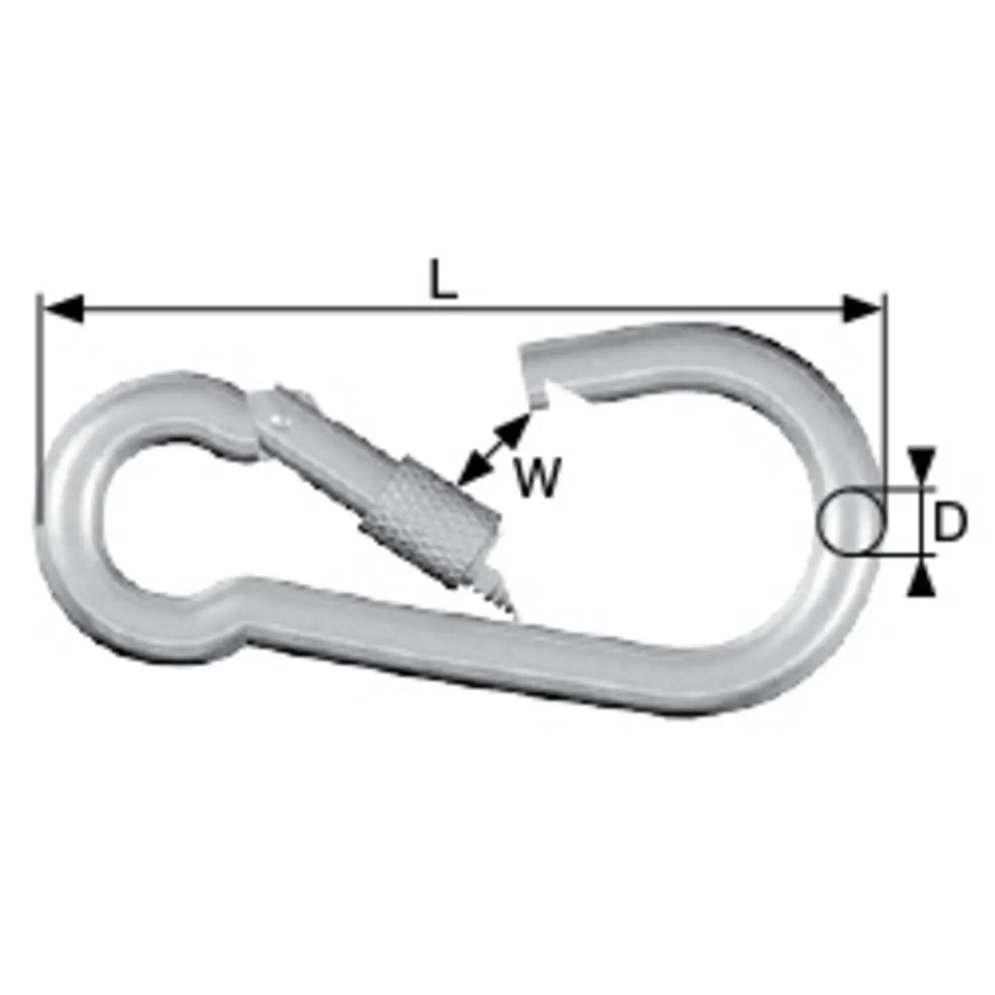 B-Ware Dörner Helmer Karabinerhaken Verschluss Edelstahl A2 80mm 6 St Universalzubehör - 4016138908572
