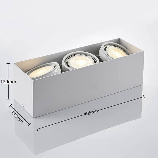 B-Ware Arcchio Downlight Rosalie Dimmbar Eckig 3 Fl. Weiß Deckenspot Deckenlampe Gu10 - 4251096552263