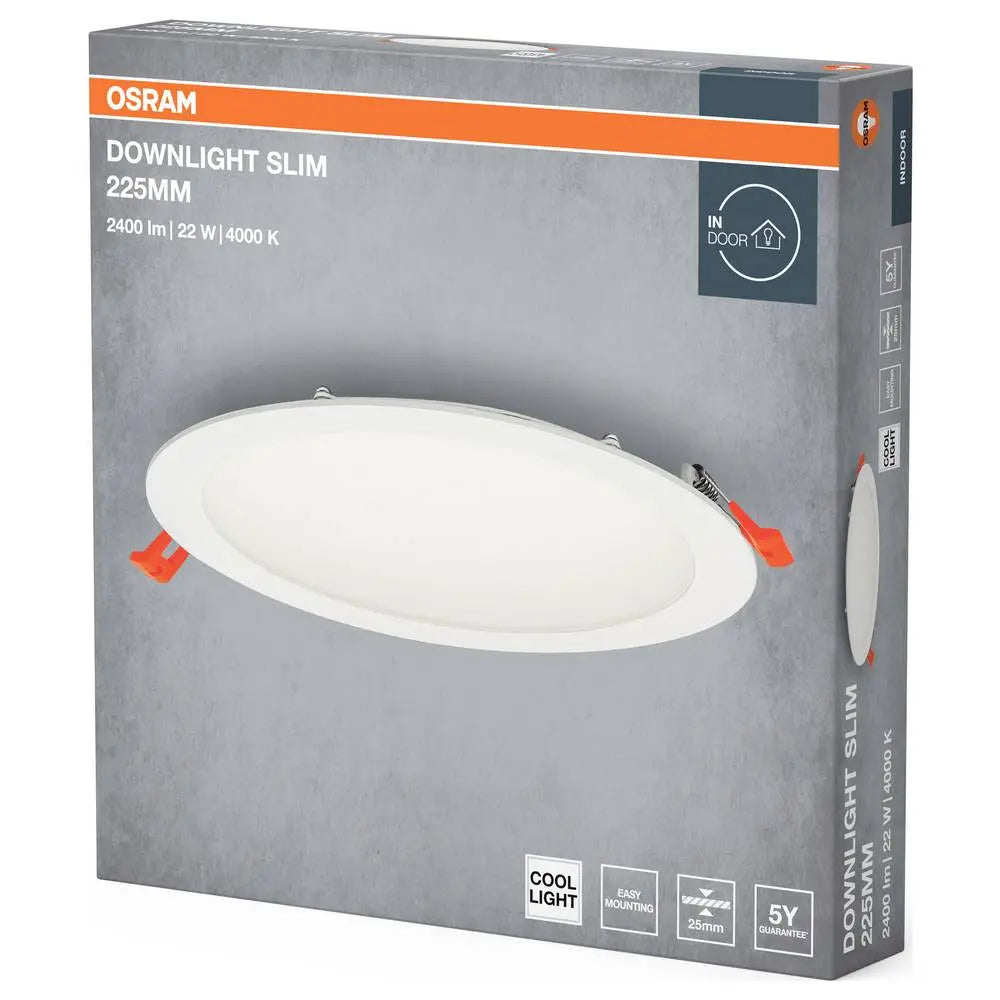 B-Ware Osram Led Deckenleuchte Downlight Einbau Slim 225 Mm 22 W Weiß 4000 K 15 Stück - 4099854445248