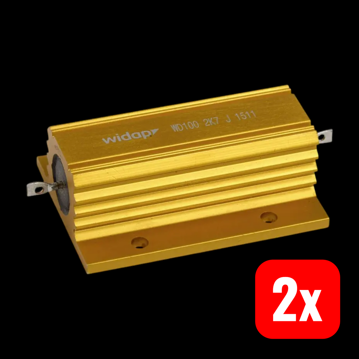 Widap Drahtwiderstand Leistungswiderstand Gehäuse Widerstand 2.2Ohm 100W 2 STÜCK - 2050005109886