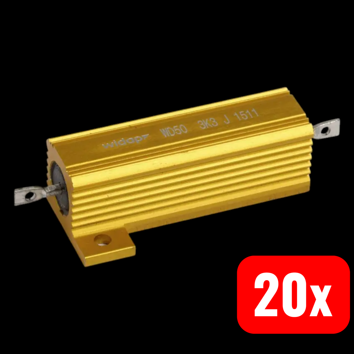 Widap Drahtwiderstand 160113 Widerstand Gehäuse Alu 8.2kΩ 50W 50,1mm 20 STÜCK - 2050005429656