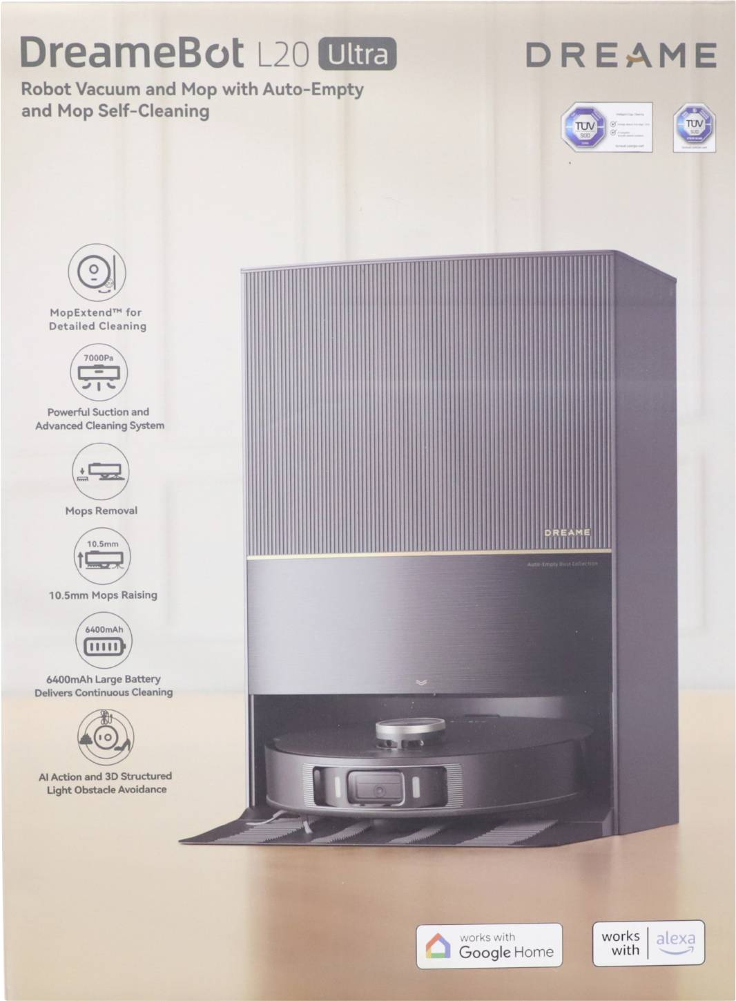 B-Ware Dreame L20 Wisch  Und Saugroboter Schwarz App Gesteuert Sprachgesteuert Amazon - 6976233671550