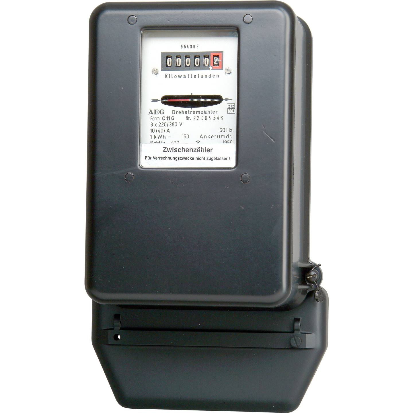 B-Ware Kopp Drehstromzähler Stromzähler 400 V 10/40 A Mechanisch Unbeglaubigt Regeneriert - 4008224514415