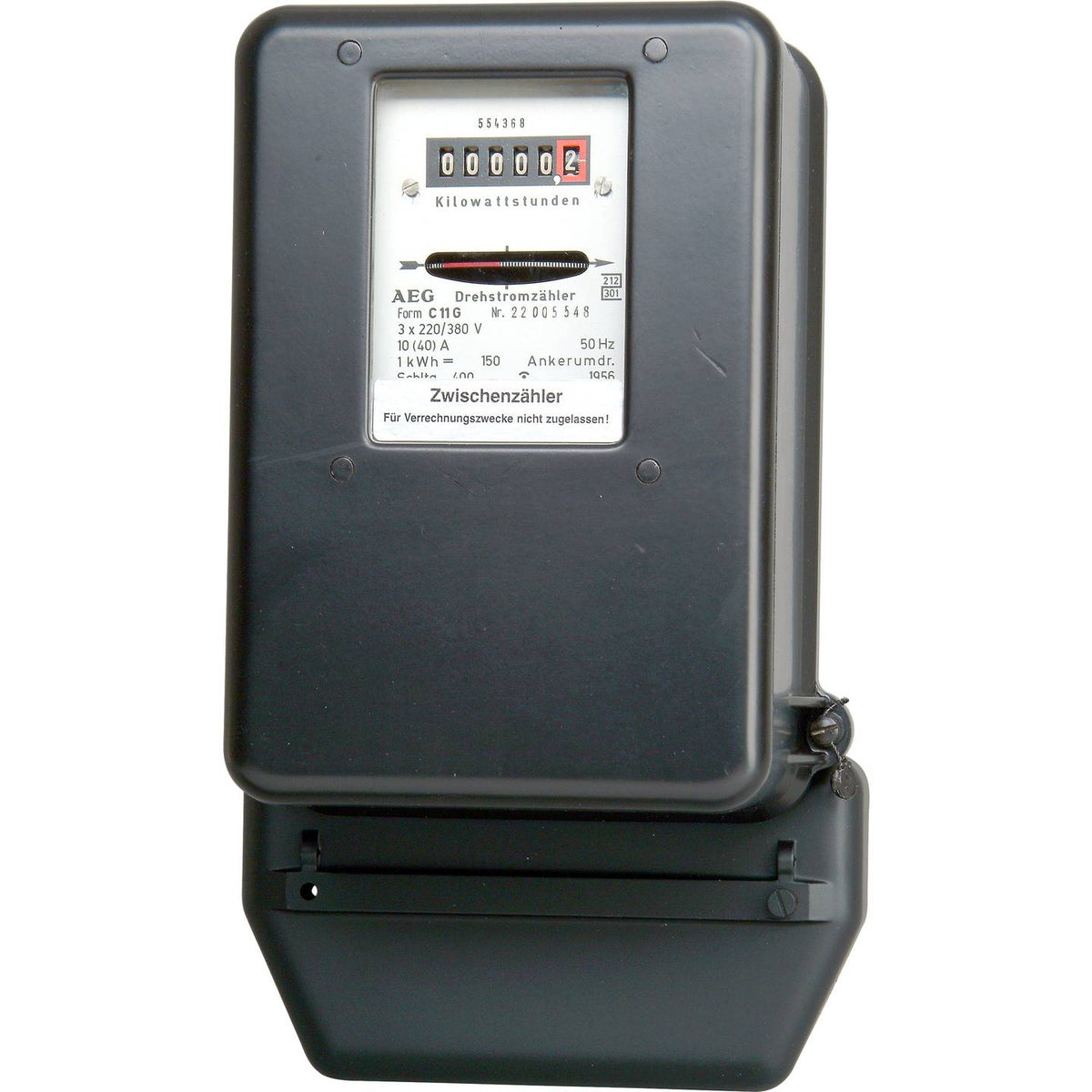 Kopp Drehstromzähler Stromzähler 400V 10/40A mechanisch unbeglaubigt regeneriert - 4008224514415