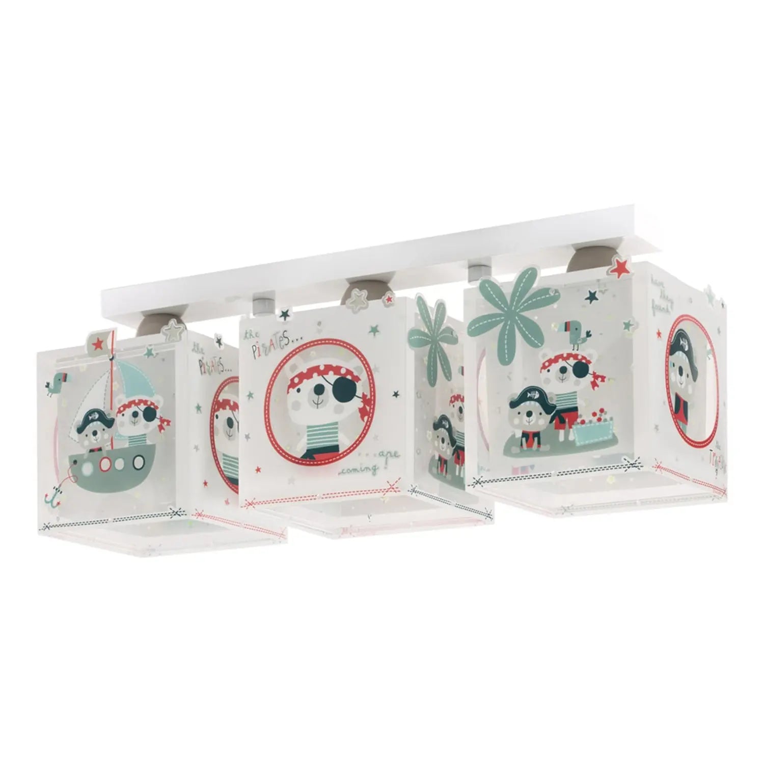 B-Ware Deckenlampe Deckenleuchte Dalber Kinderzimmer Piratenmotiv Stern Weiß Grau - 8420406745534