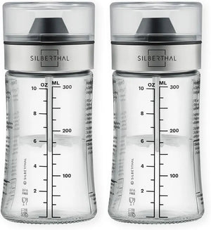 B-Ware Silberthal Dressingshaker Soßenspender Glas Set Dressingmixer 300 Ml 2 Stück