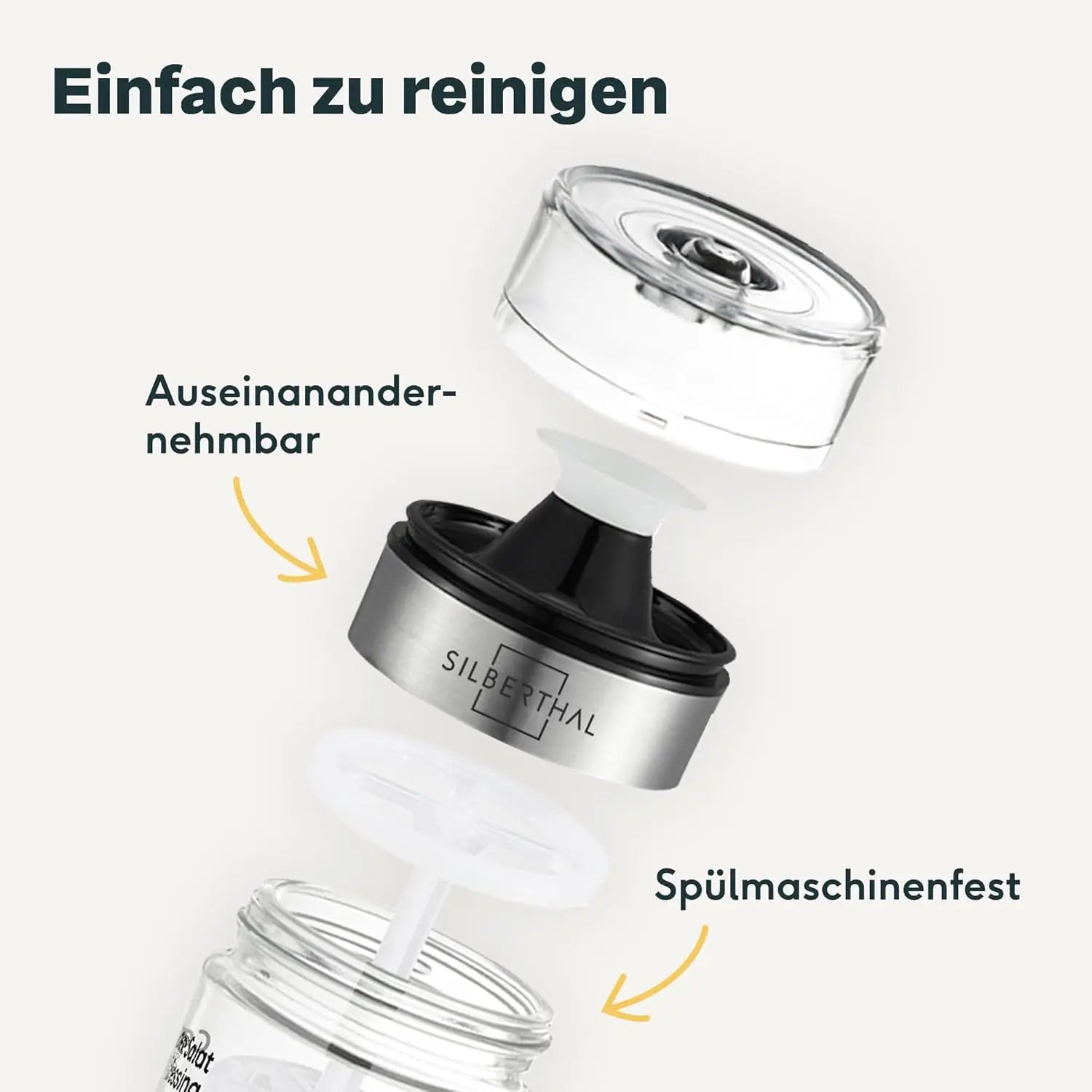 B-Ware Silberthal Dressingshaker Soßenspender Glas Set Dressingmixer 300 Ml 2 Stück - 4260470467482