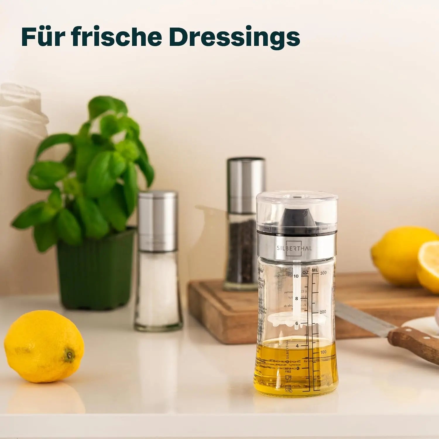 B-Ware Silberthal Dressingshaker Soßenspender Glas Set Dressingmixer 300 Ml 2 Stück - 4260470467482