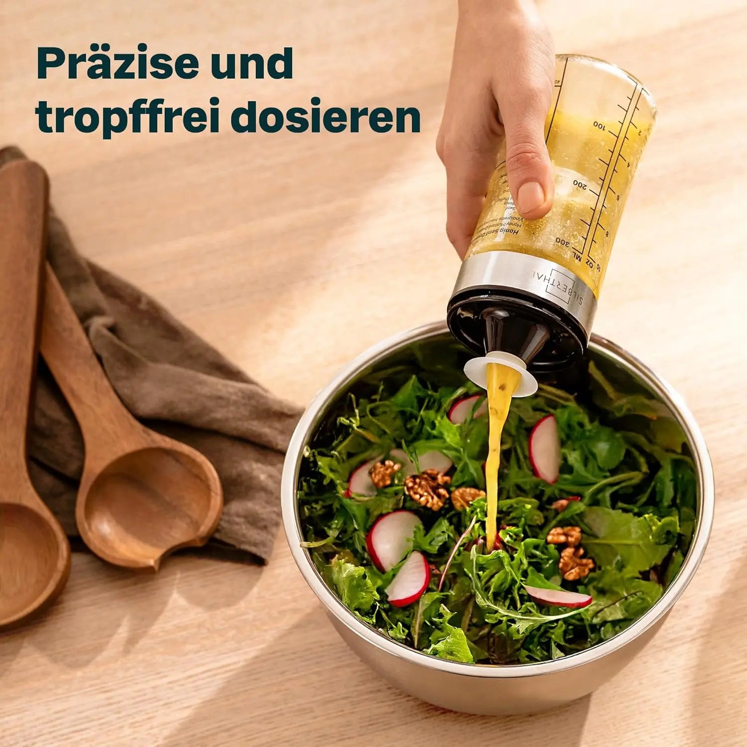 B-Ware Silberthal Dressingshaker Soßenspender Glas Set Dressingmixer 300 Ml 2 Stück - 4260470467482
