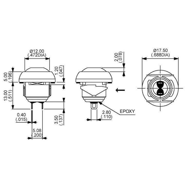 Apem Ibr3 Sad200 Ibr3 Sad200 Drucktaster 125 V/Ac 0.125 A 1 X Aus/(Ein) 10 Stück B-Ware - 4016138242058